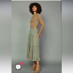 Current air ribbed cutout midi dress.